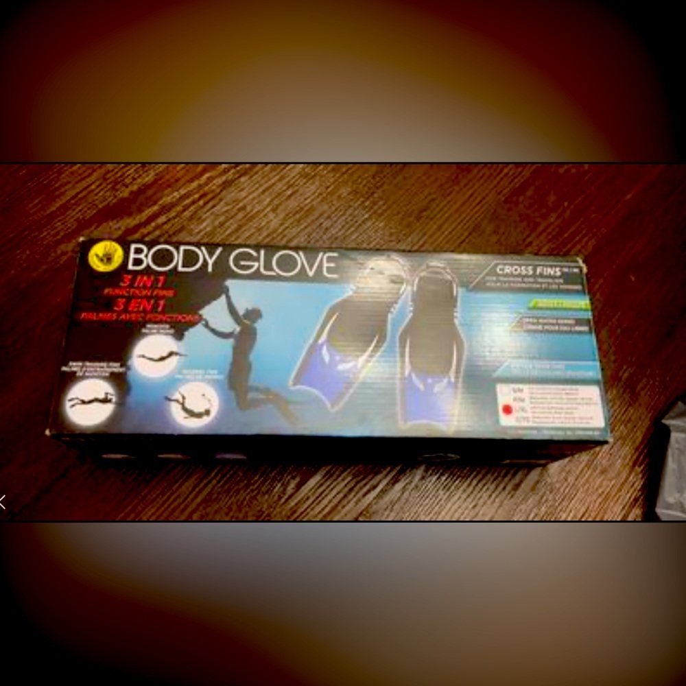 New! Body glove 3 in 1 cross fins snorkel dive swimming flippers